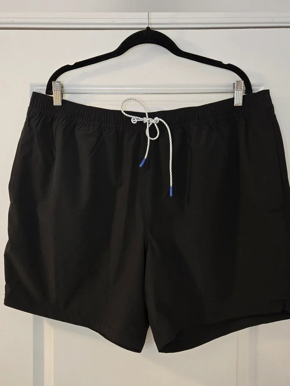 Bonobos Mens XXL Swim Bathing Suit 7” Inseam Black Solid Design Drawstring